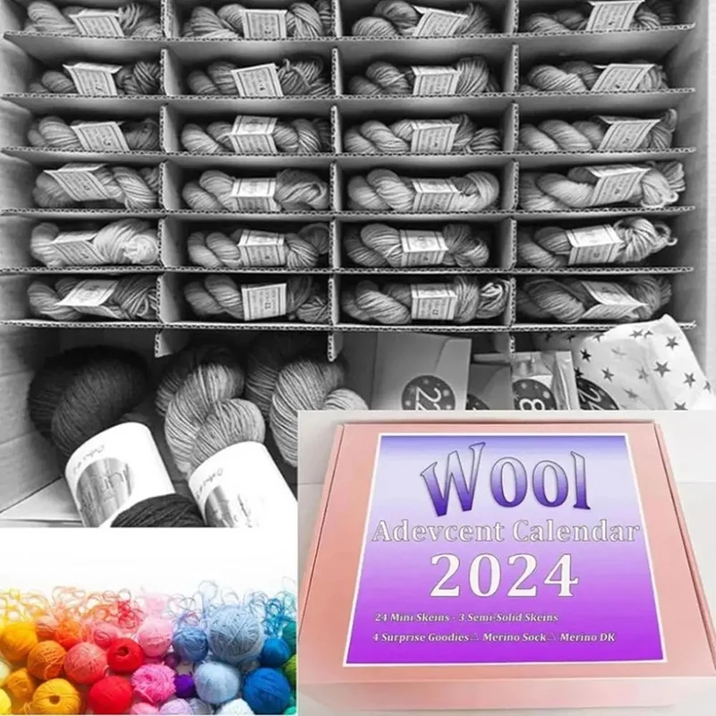 Адвент Обратный отсчет Тема Вязания Календарь 2024 Рождественский календарь