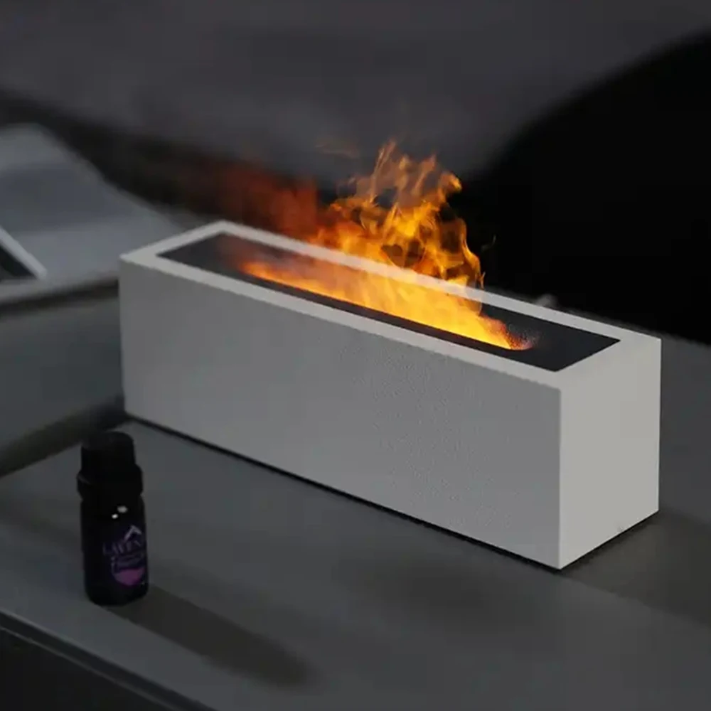 

200ML Flame Humidifier Aromatic Essential Oil Diffuser Electric Ultrasonic Air Fragrance Machine Atmosphere Lamp for Home Room