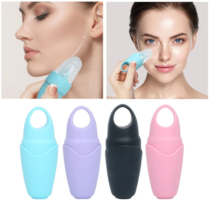 

Eye Treatment Ice Roller Neck Brighten Ice Skin Roller Shrink Pores Silicone Face Massager Facial Skin Care Muscle Cold Therapy