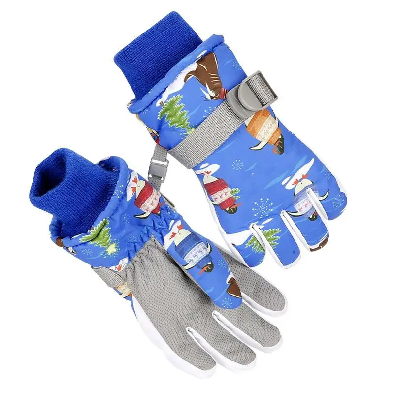 

Snow Gloves For Kids Winter Windproof Ski Gloves Winter Warm Cycling Gloves For Snowboarding Sledding Cycling