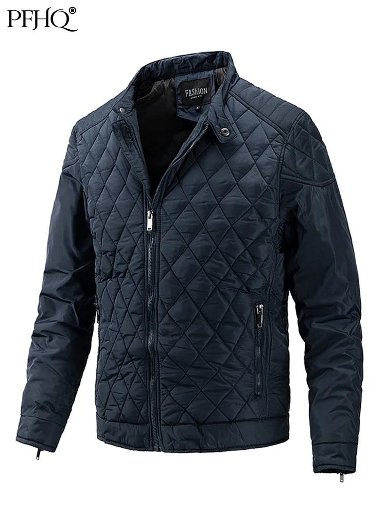 

PFHQ 2022 New Men's Autumn Winter New Motorcycle Jacket Casual Clothes Thin Cotton Fashion Outdoor Male Cool Heavy Coat 21Q1762