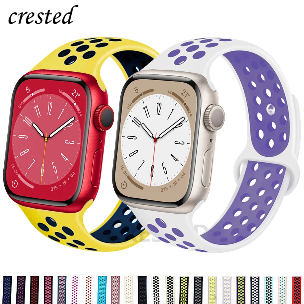 

Силиконовый ремешок для Apple Watch band 44 мм 45 мм 41 мм 40 мм 49 мм 42 мм 38 мм 44 45 мм, браслет для iWatch series 7 3 4 5 6 se 8 Ultra Band