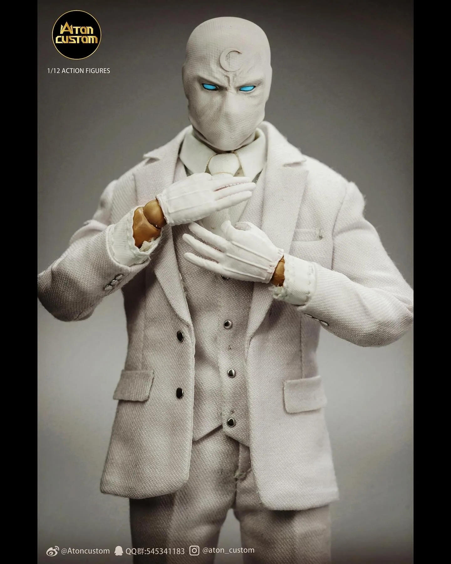 

Atoncustom 1/12 Moonlight Knight 6-дюймовые фигурки с двойной головой, Коллекционная модель, подарок