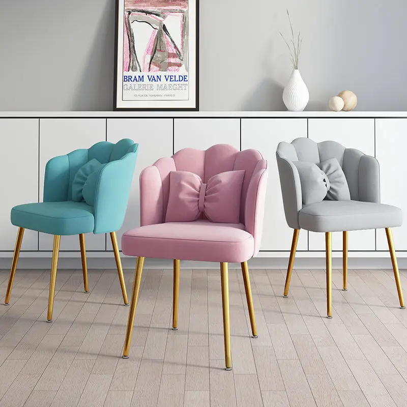 

Nordic ins chair net red makeup chair simple desk chair dressing chair dining chair home restaurant back chair stool