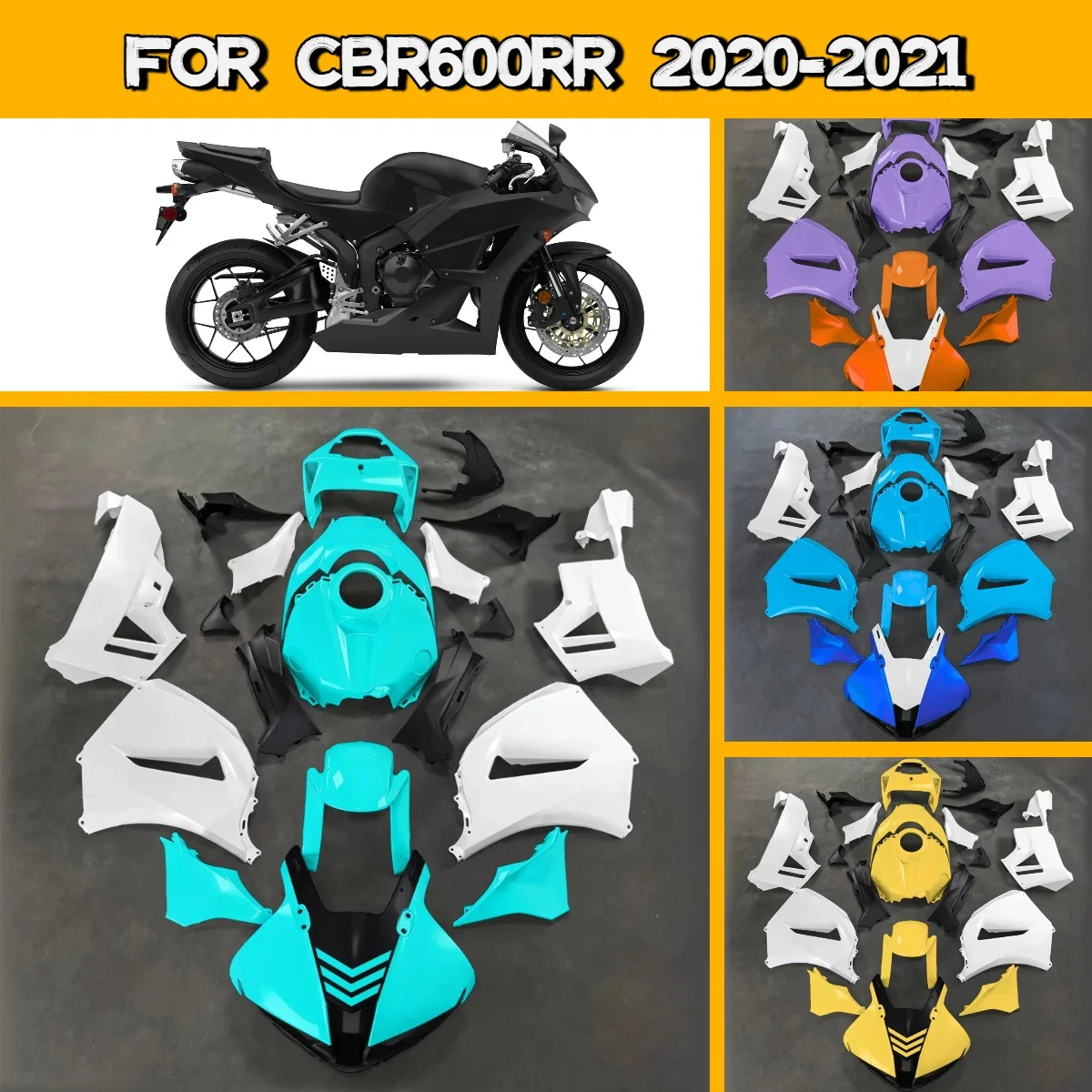 Фото Комплект окрашенных литых обтекателей для Honda CBR 600RR ABS 2020-2021 годов, легко устанавливаемый, для CBR600RR 20-21 годов №1