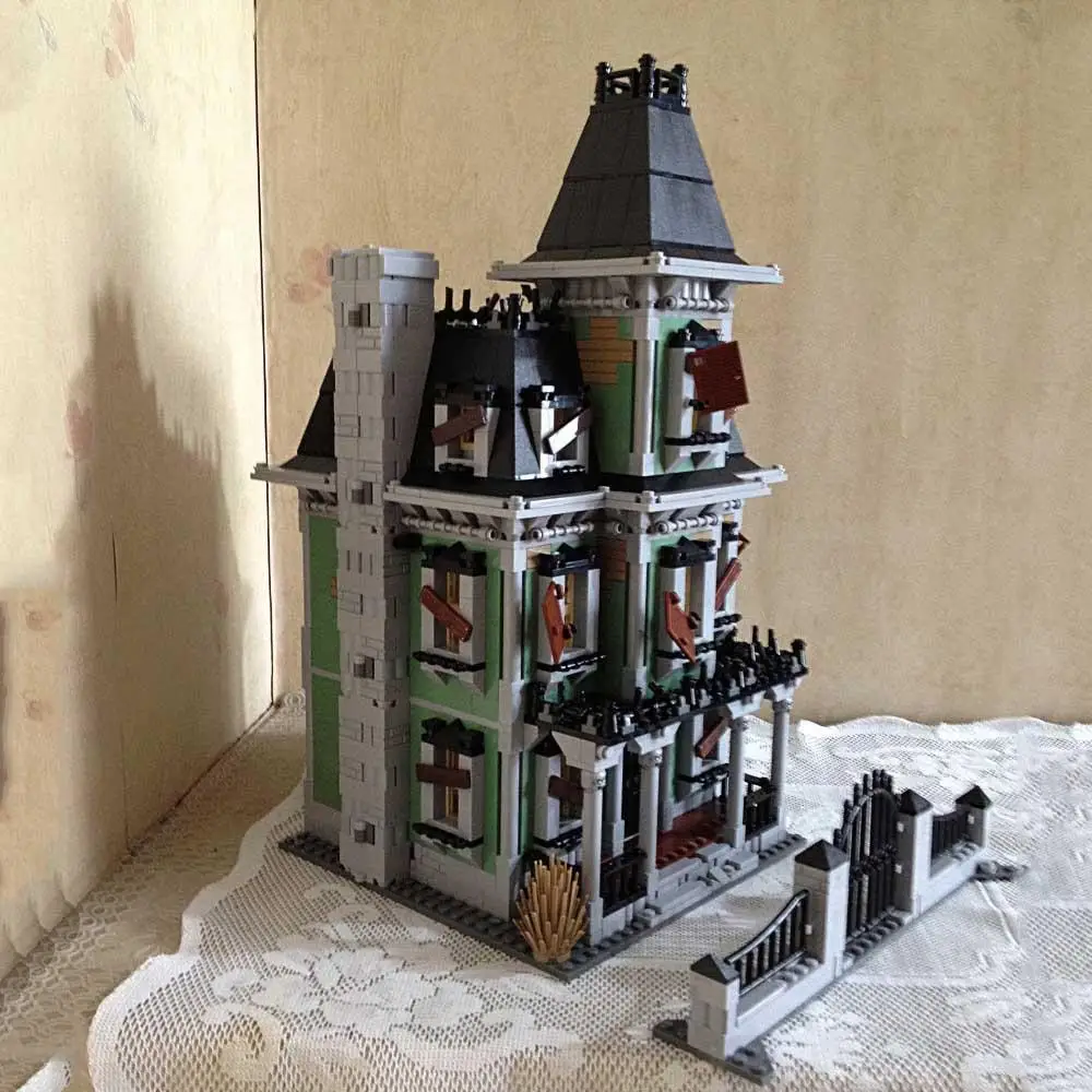 2141 шт. Monster Fighters 3-уровневый дом с привидениями призмы домашний вампир офис 16007