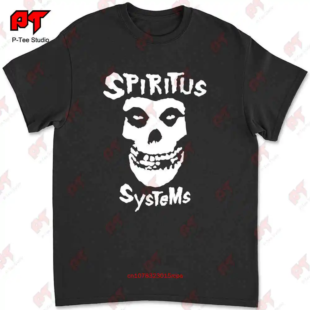 Футболка spirзуда системы Misfits логотип Mf черная белая Передняя Задняя S Размер L DKNU