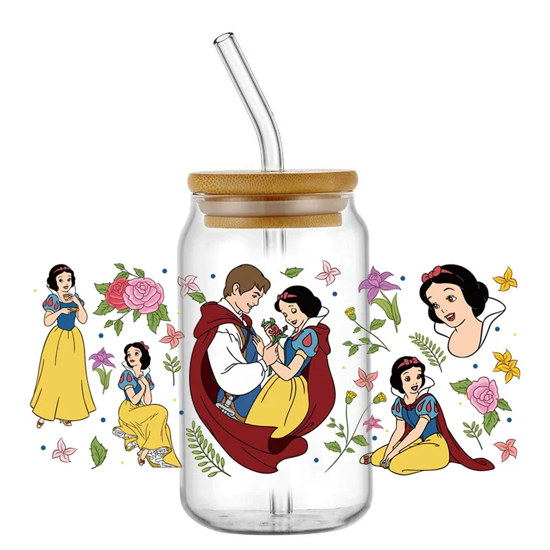 Фото Наклейки Funko Snow White Princess, 17 листов, УФ-печать, DTF-пленка. Можно использовать на кружках, стеклянных шкафах, телефонах, компьютерах, столах и т.д. №5