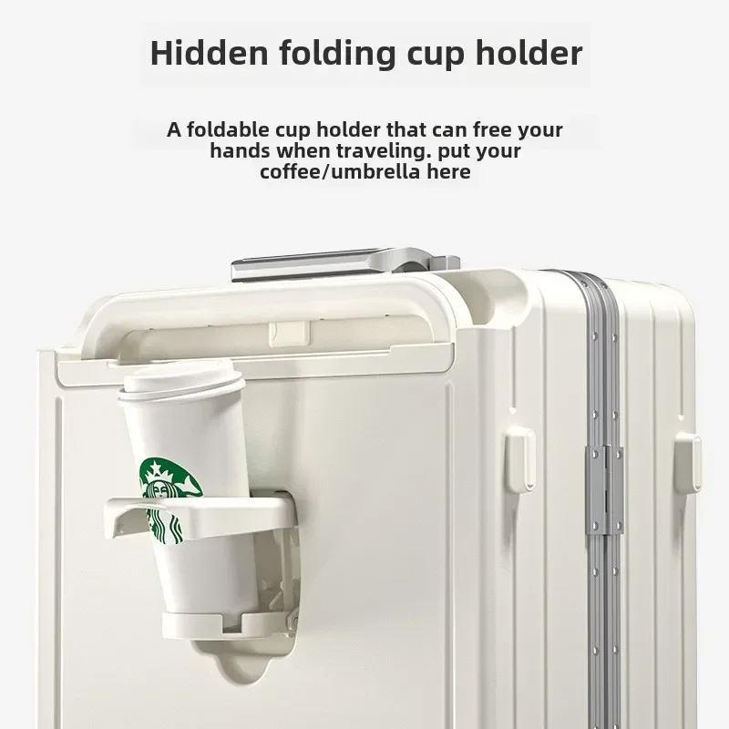 Multifunctional suitcase aluminum frame wide handle carry on luggage 20 inch trip cabin password trolley case 22&quot 26