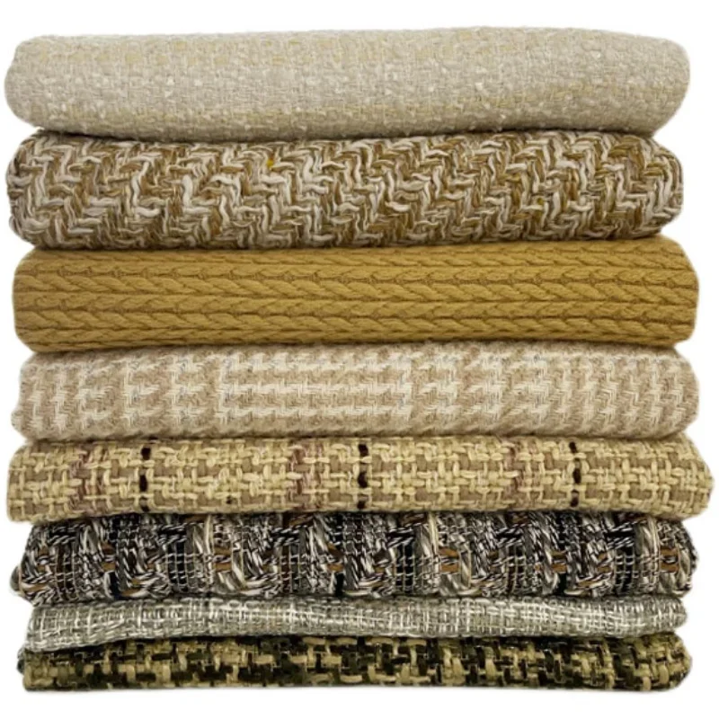 Утолщенная плетеная твидовая ткань для женщин на метр одежды пальто жилетов