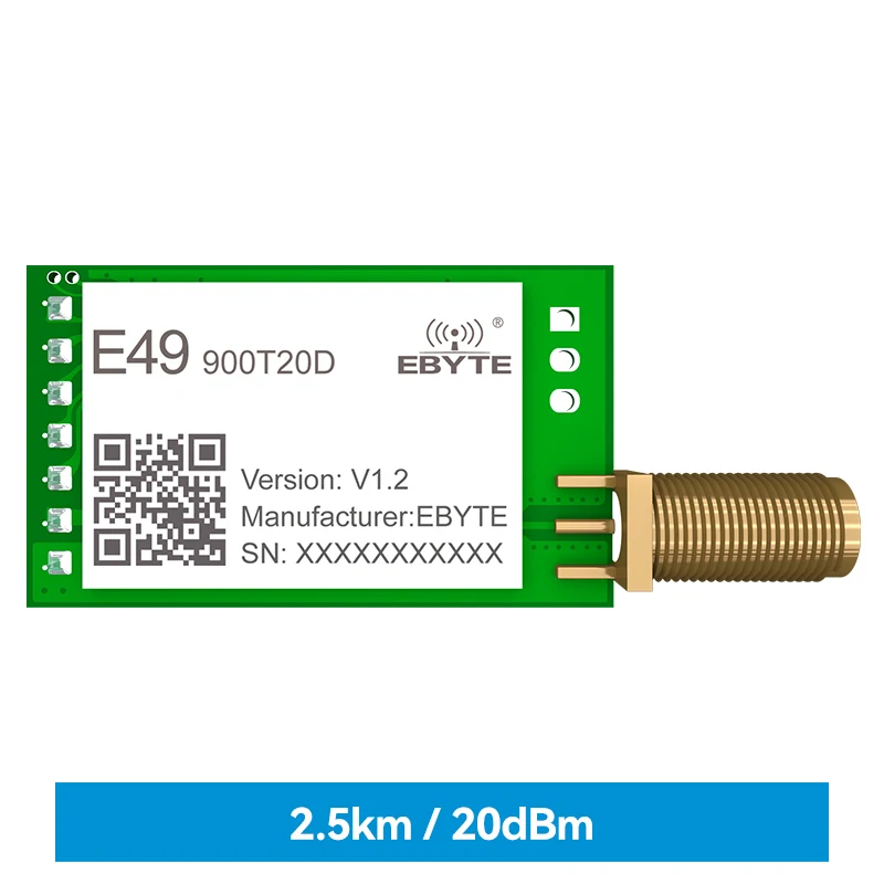 Модуль беспроводной передачи данных COJXU, Φ UART 20 дБм 2,5 км SMD ISM IoT 868 МГц-915 МГц, беспроводной модуль IPEX/Stamp Hole