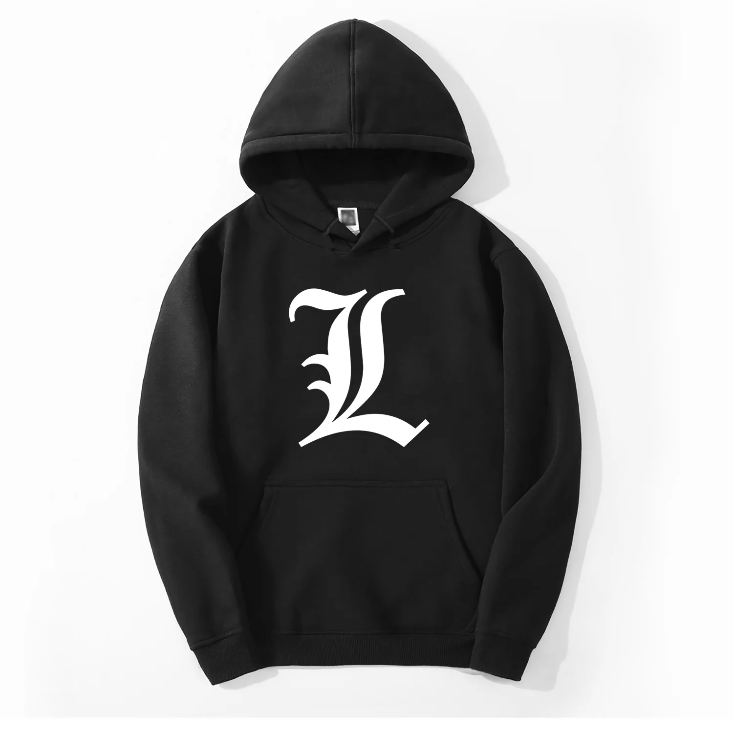 

New Fashion Anime Death Note Print Men Casual Black Hoodie Long Sleeve Sport Hooded Sweatshirts
