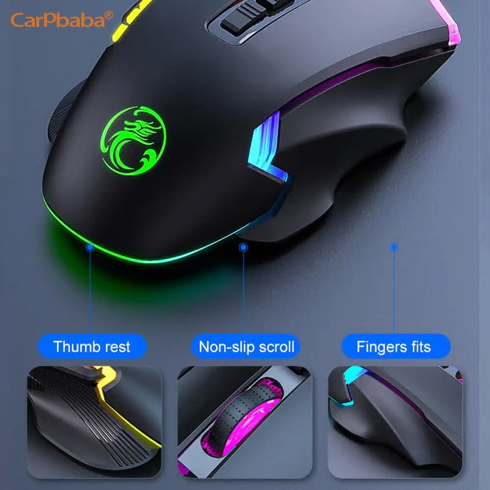 Фото Игровая мышь IMICE RGB: профессиональная оптическая мышь с 7 яркими цветами LED-подсветки и эргономичным дизайном для LOL и CS №5