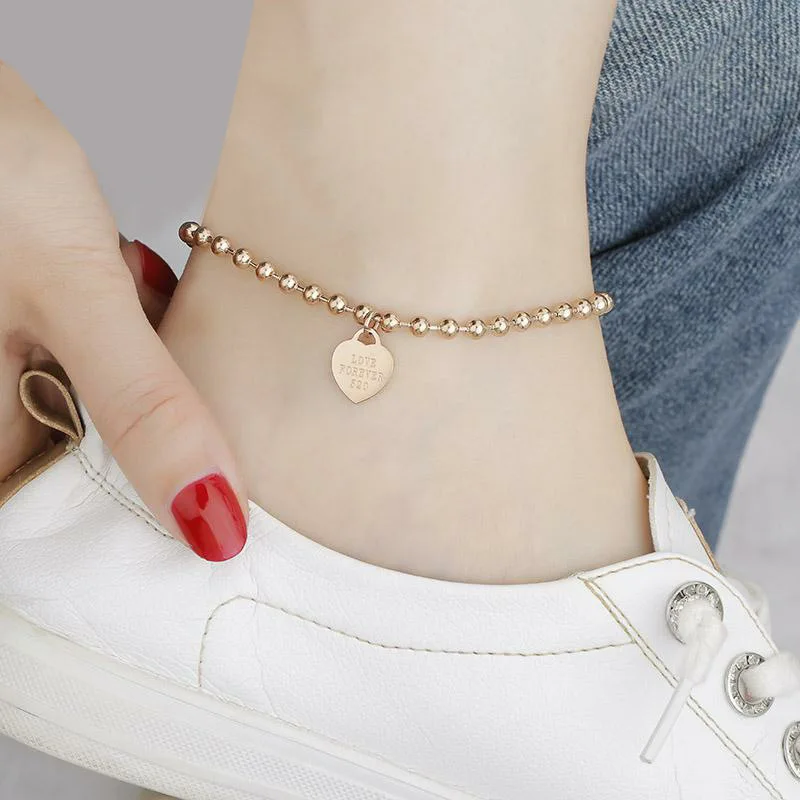 

Chain Anklets for Women Girls Titanium steel Barefoot Jewelry Summer Beach Foot Accessories,Ankle Bracelet,Birthday Gift Packed