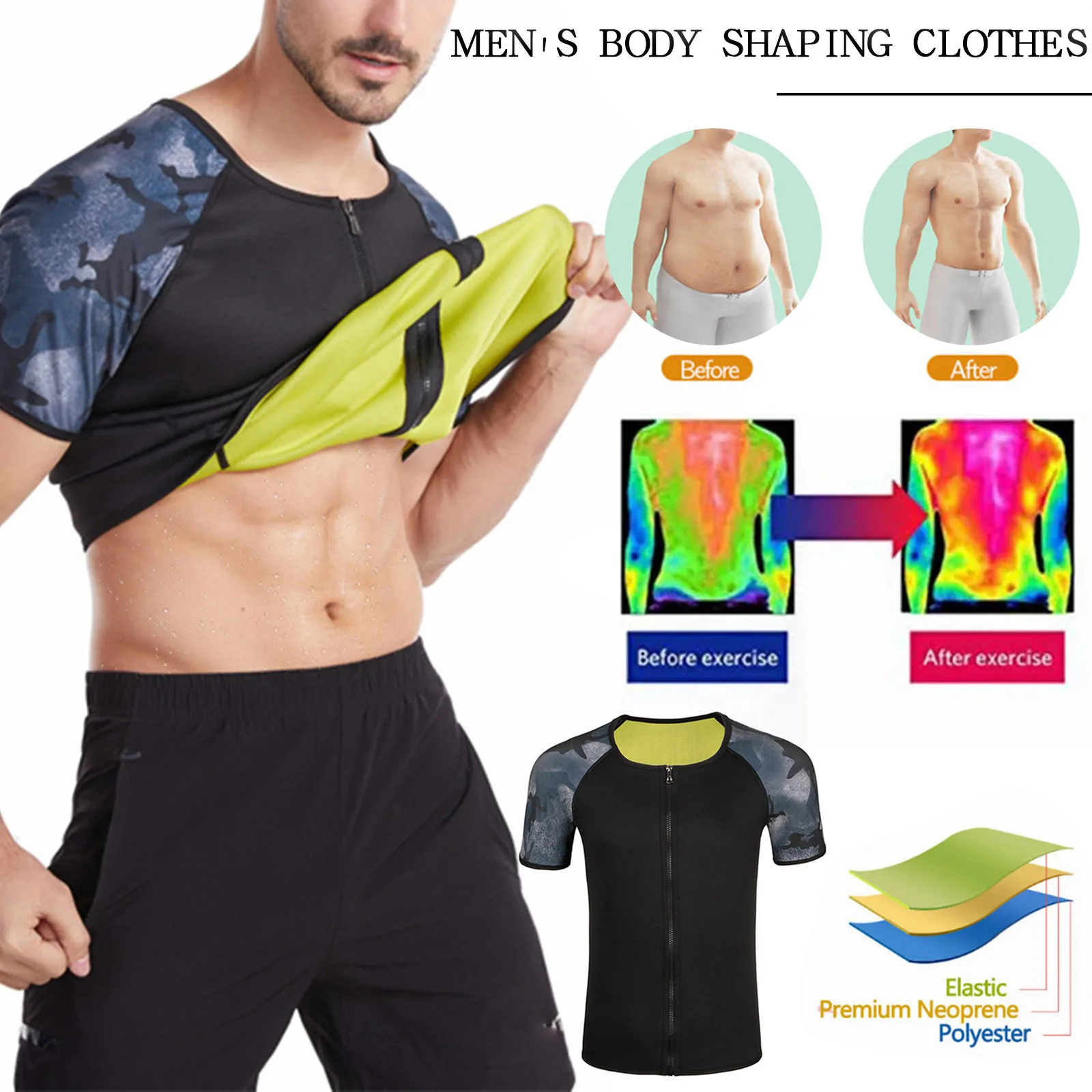 

Мужская Тренировочная рубашка для фитнеса, Спортивная корректирующая рубашка большого размера с коротким рукавом, эластичная мягкая теплая рубашка на молнии, кардиган, рубашки на пуговицах