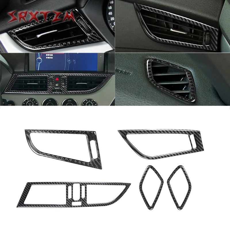 

Carbon Fiber Car Indoor Air Conditioner Vent Outlet Trimming Cover Sticker Accessories For BMW Z4 E89 2009-2016 car accessories