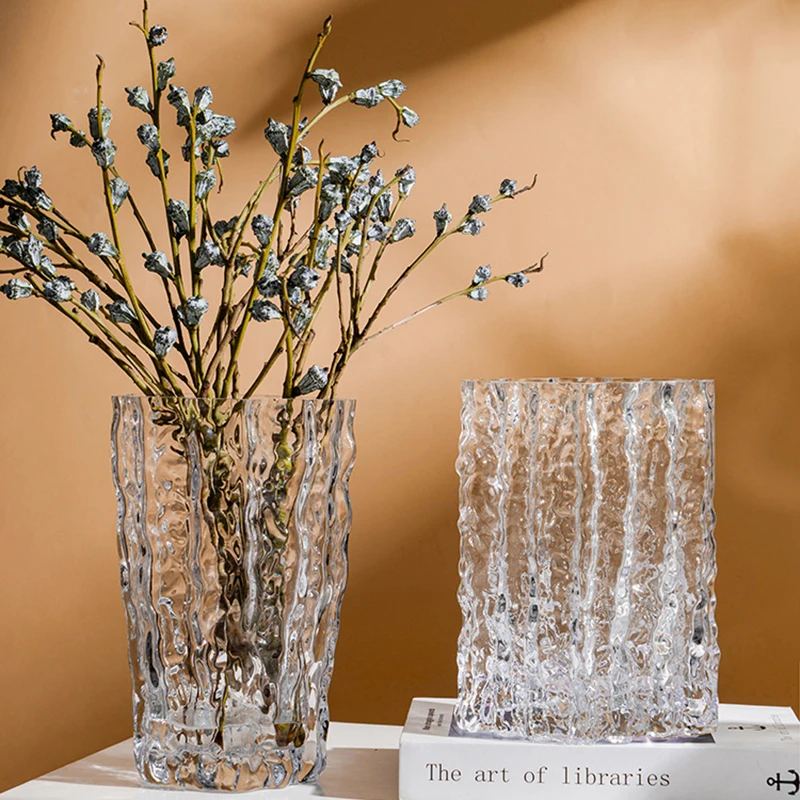 

Flower Luxury Vases Living Room Nordic Style Bathroom Floor Glass Vase Plant Pots Minimalist Deco Maison Vase Decoration WWH30XP