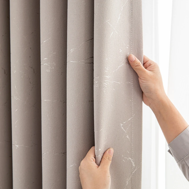 

Chenille French Light Luxury High-end Milk Tea Color Cream Color Dining Room Living Room Bedroom Curtain