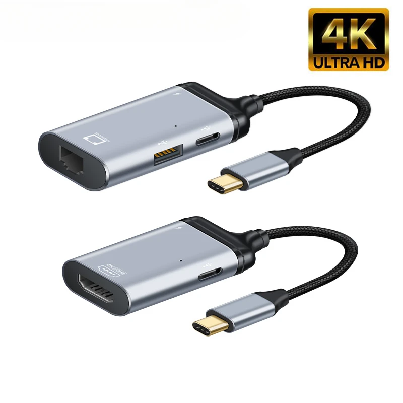 

Upgrade USB C To K 60Hz Type C HDMI-Compatible Cable Type C To Mini DP VAG RJ45 Adapter PD Fast Charging Cable For MacBook Pro