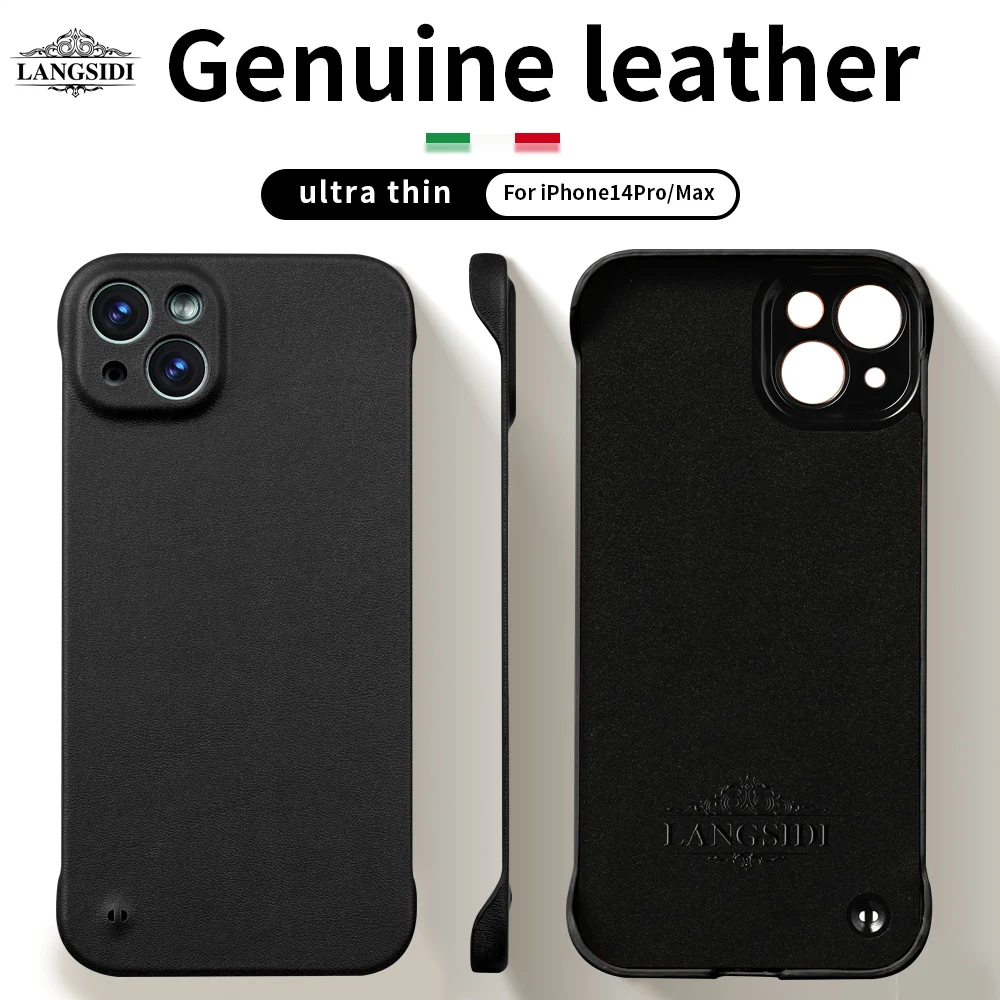 

Чехол из натуральной кожи для iPhone 14 12 13 Pro Max 14Pro Чехол для телефона из натуральной кожи для iPhone 14 12 13 Pro Max 14Pro Тонкий тонкий жесткий бескаркасны...