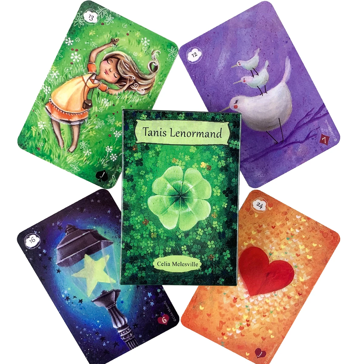 Карточные игры Tanis Lenormand от Celia Melesville карты для игр с изображением изображений