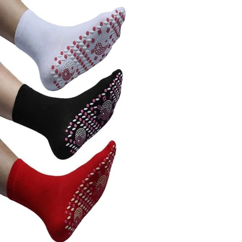 

Самонагревающиеся Носки Унисекс для женщин и мужчин, удобные дышащие зимние теплые массажные носки для магнитной терапии