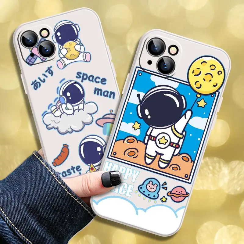 

Cartoon Astronaut Phone Case For Case For iPhone11 6 6s 12 7 7P 13 SE 2020 Xr 8 Plus 11 Max Pro Mini X Xs R4bx Funda Fundas