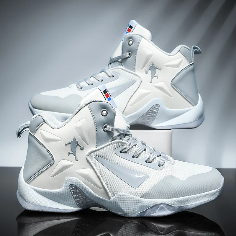 

Мужские профессиональные баскетбольные кроссовки, дышащие Нескользящие высокие кеды, спортивная обувь для баскетбола