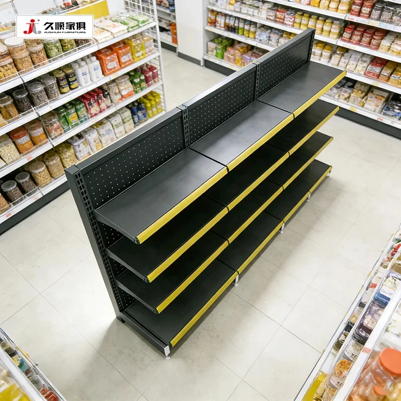Фото Стеллажи для супермаркетов Custom.Jiushun Steel: односторонние, прочные, с регулируемыми полками, для склада и гаража №5