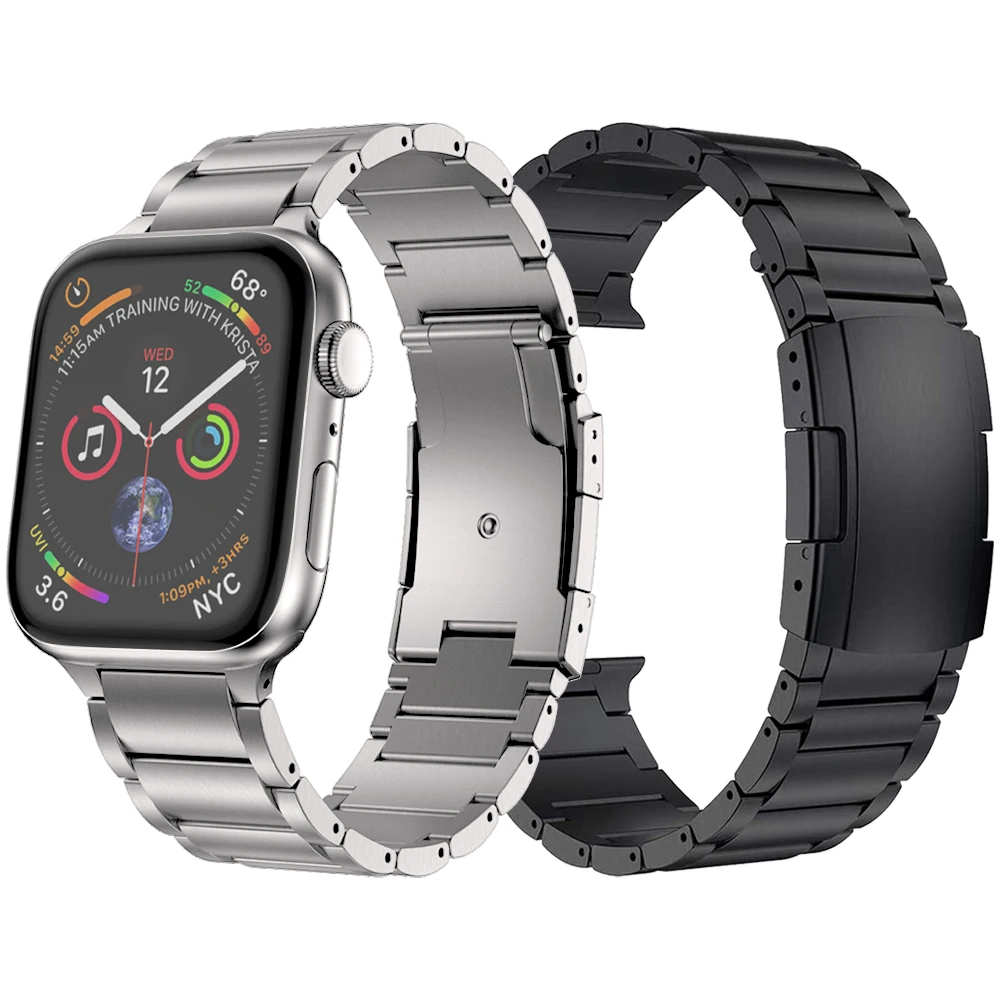 

Titanium Strap For Apple Watch Ultra Band 8 7 6 For iWatch 49mm 41mm 45mm 44/40mm Bands Series SE 5 3 Metal Bracelet Wristbands