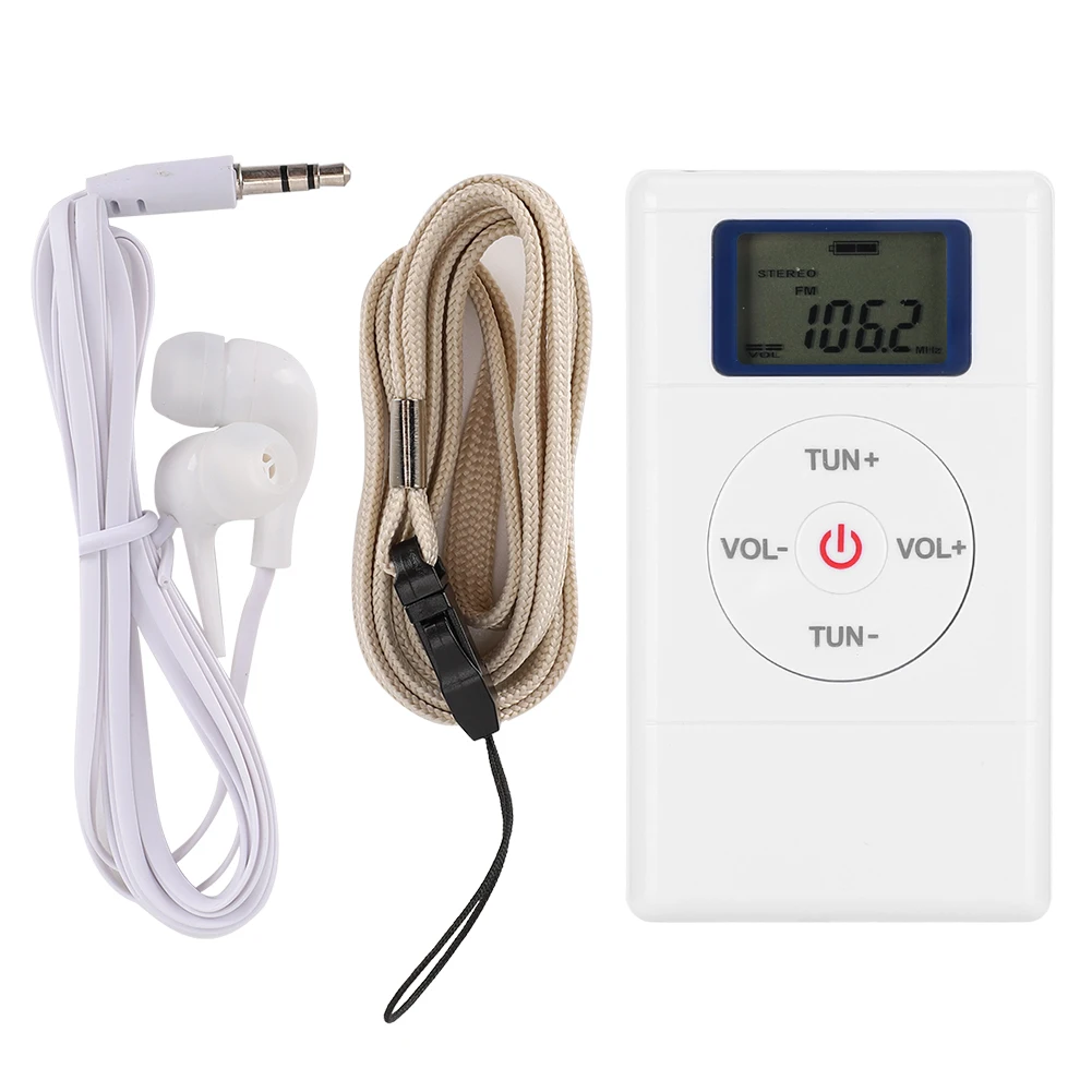 FM-радио цифровая настройка высокочувствительный портативный плеер со шнурком и