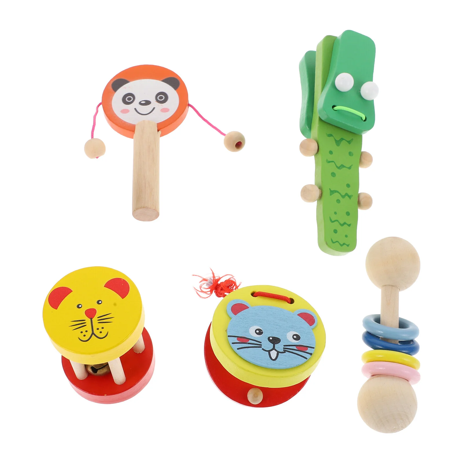 

5 Pcs Castanets Set Children's Toy Musical Toys Playthings Preschool Kids Toddler Percussion Interesting Instrument Orff
