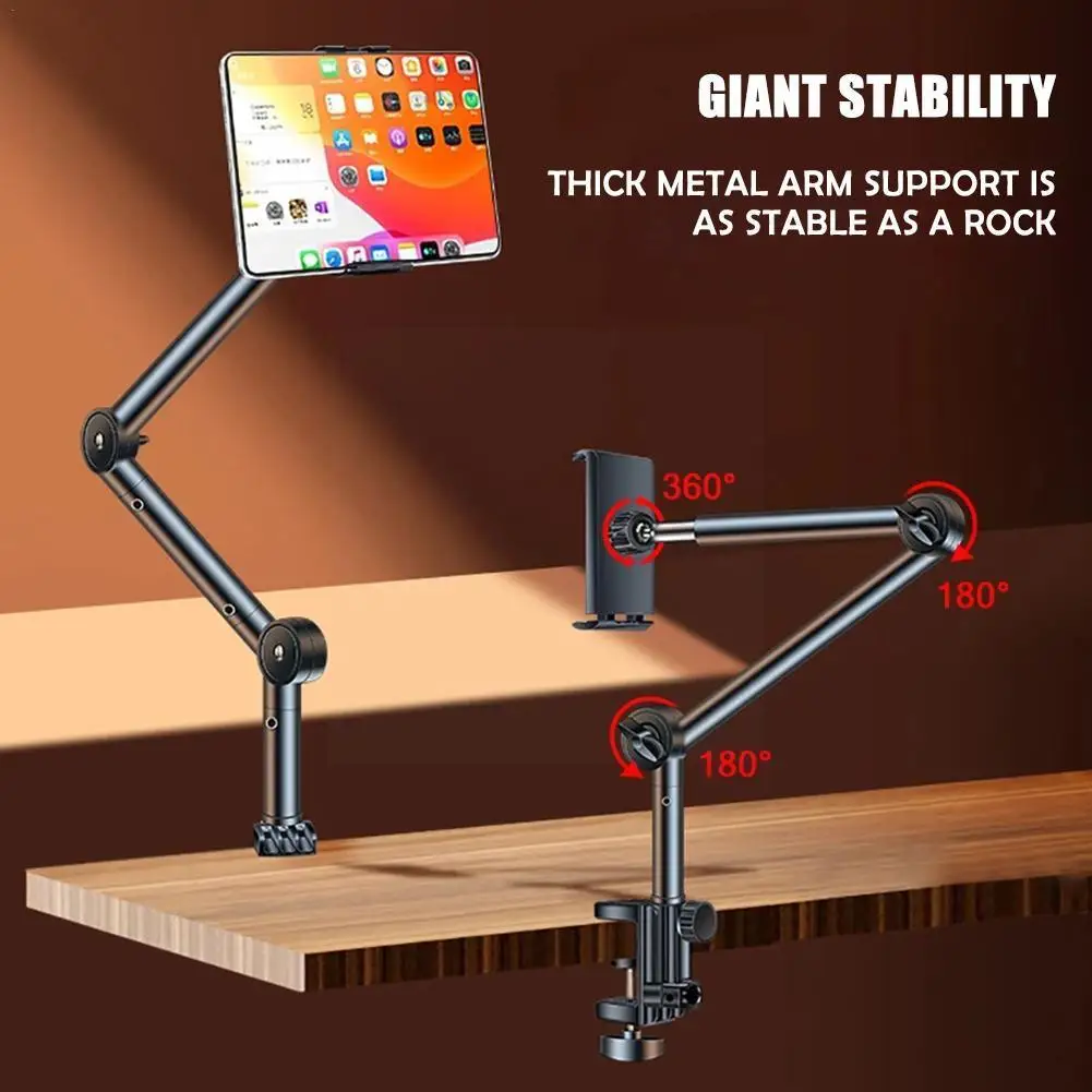 

Регулируемая подставка для планшета на длинной ножке 360 ° для 4-12,9 дюймов