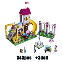girls compatible with lepining 41325 friends heartlake city playground building blocks bricks education toys for christmas girls