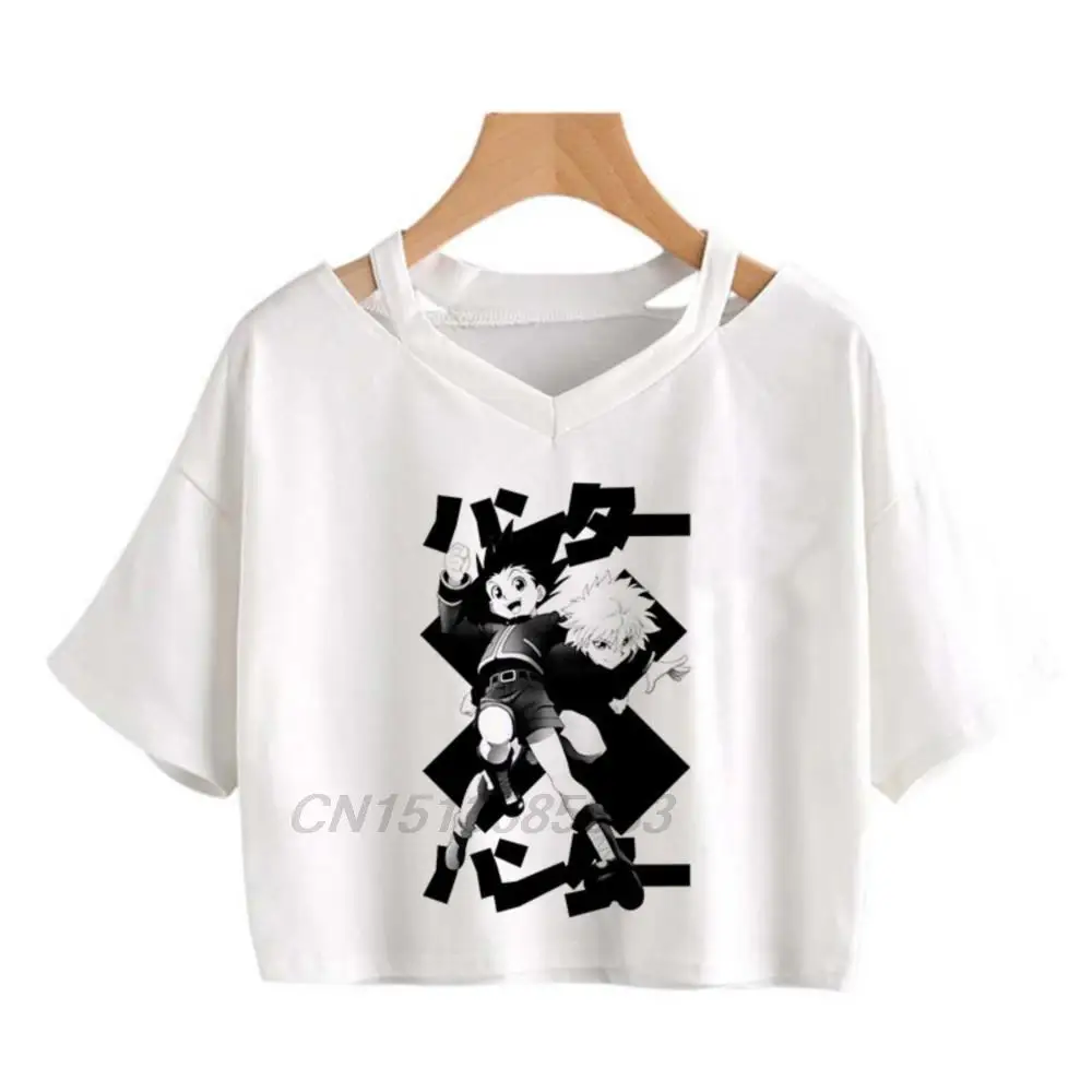 

Hisoka Morow Women Hunter X T-shirts Vintage Heartstopper Graphic Fashion Blouses Spy X Family Female White Color Cotton TShirts
