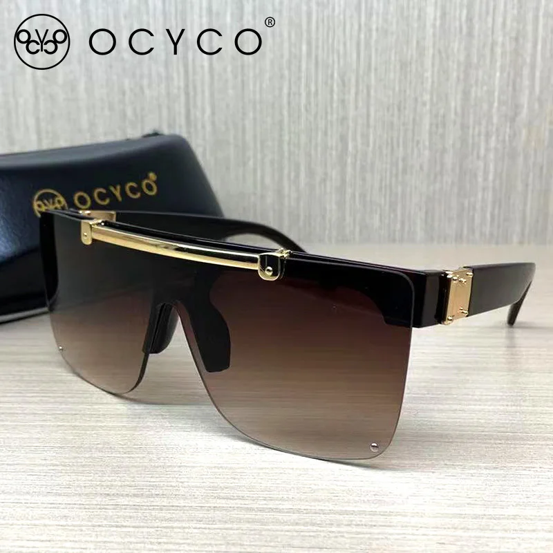 

OCYCO Luxury Fashion Flip Conjoined Oversized Punk Sunglasses Women Square Sun Glasses Men Shades Oculos De Sol UV400 Eyewear