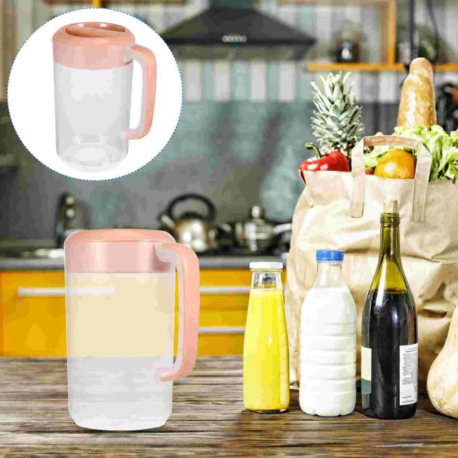 

Pitcher Waterwith Kettlecold Tea Lid Beveragejug Scale Pot Lemonade Beer Iced Hot Clear Drink Measuringlarge Fridge Pitchers