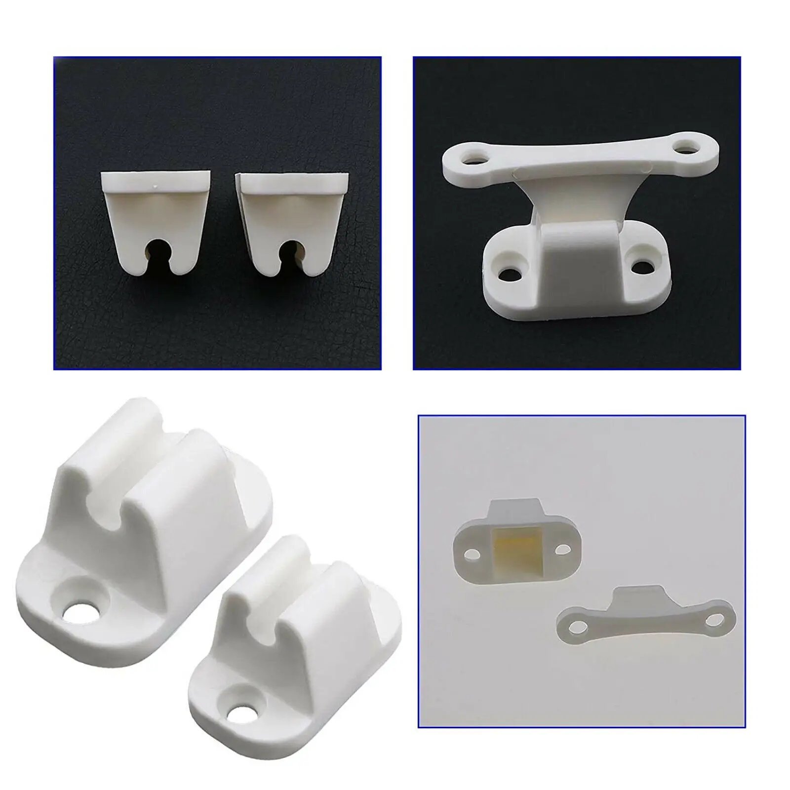 

Brand New Door Retainer Catch Door Catch Female Section Nylon Plastic Shocks And Noise Strong - Absorbs White Color 2pcs Elddis
