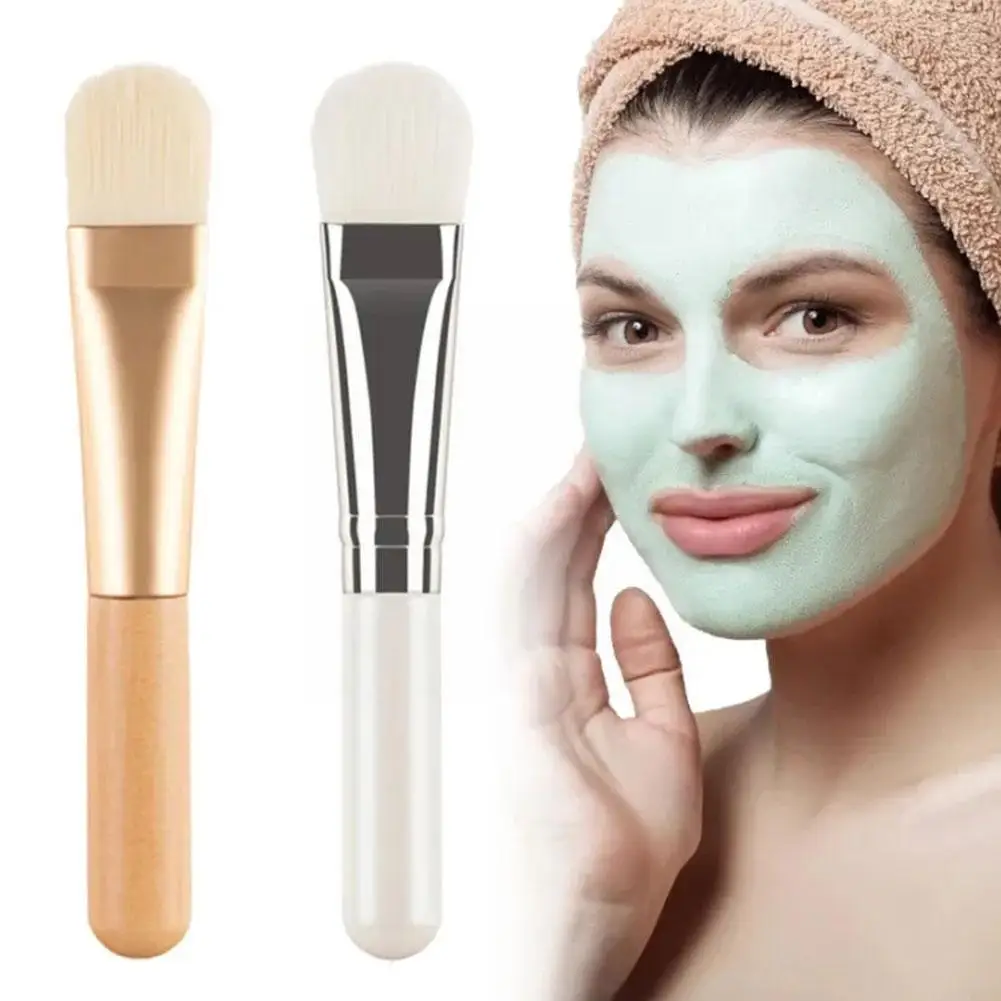 Facial Mask Brush Soft Hairy Wood For Face Cosmetic Tool Skin Care Blender Foundation Applicator Concealer Brush K0C1