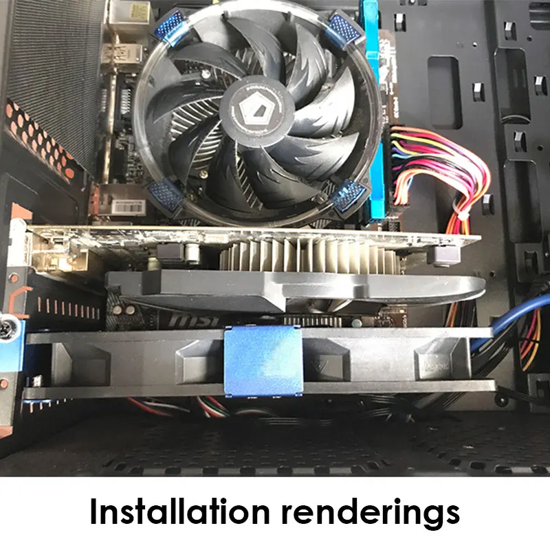 

PCI Slot Dual Fan Mount Rack Bracket 90mm 120mm for Desktop Graphics Video Card Computer Water Cooling System Waterblock