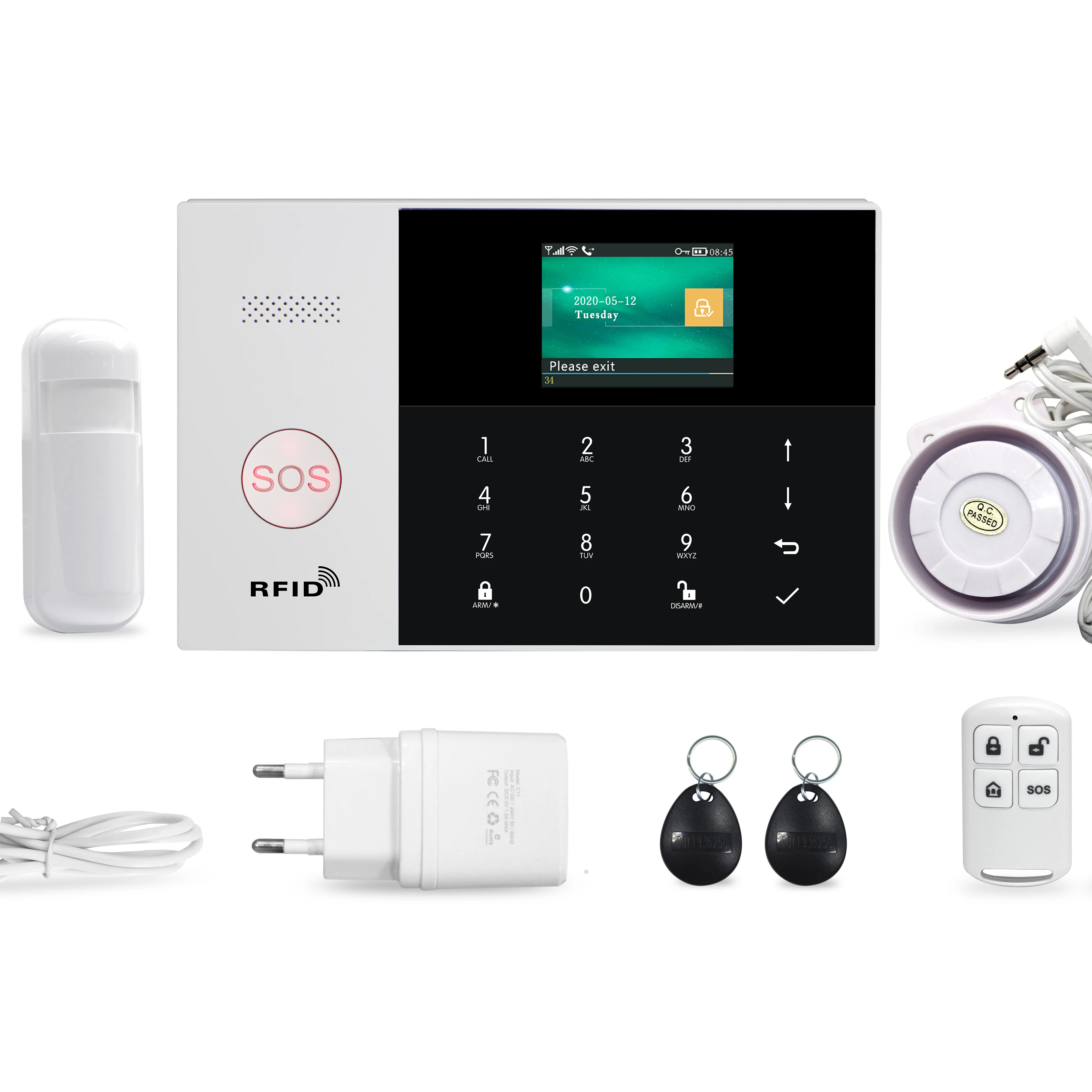 PG-105 4G 3G GSM WiFi Tuya security System Wireless 433MHz Smart Home Burglar Security Kit SmartLife App Remote PIR Sensor
