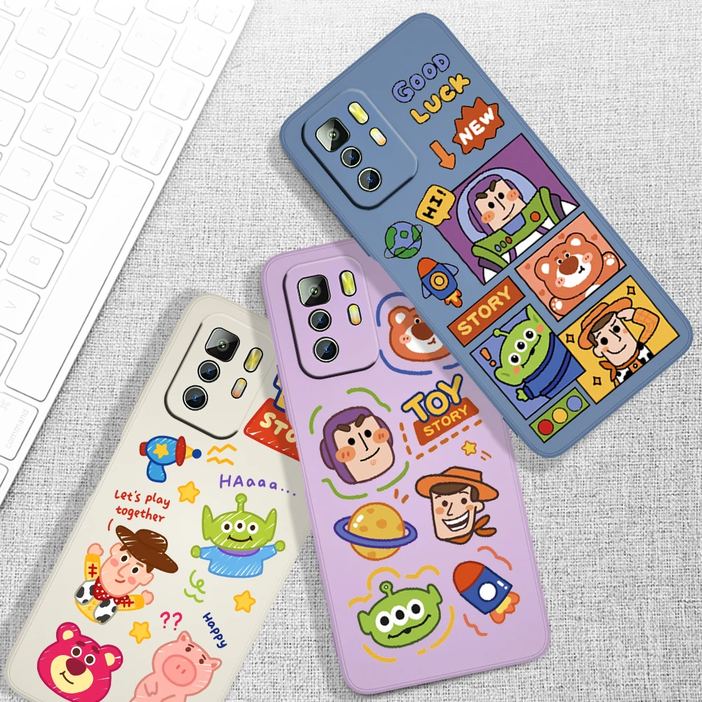 

Couple Buzz Lightyear Toy Story For Xiaomi Redmi Note 11T 11 11S 10T 10 9T 9S 9 8T 8 7 6 5 Pro Liquid Rope Phone Case Cover