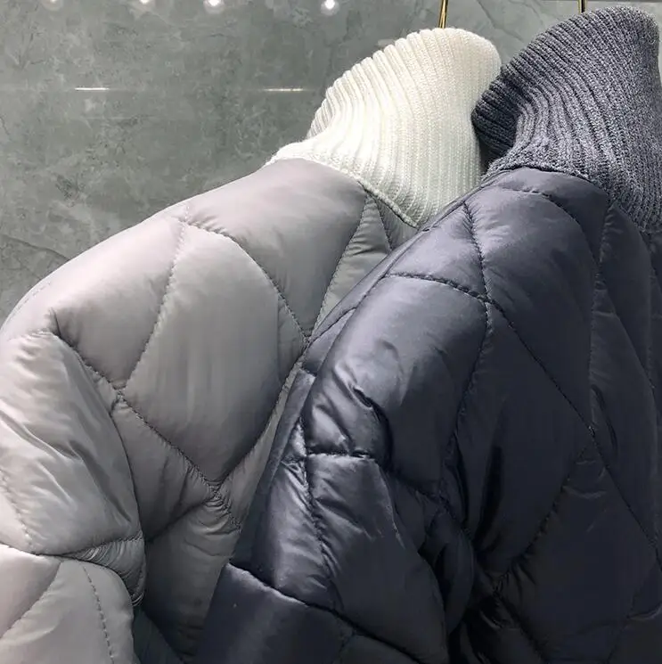 Jacket Loose Patchwork for Man 2021 New Cotton Clothes Men Pullover Striped High Collar Thick Winter Casual Coat