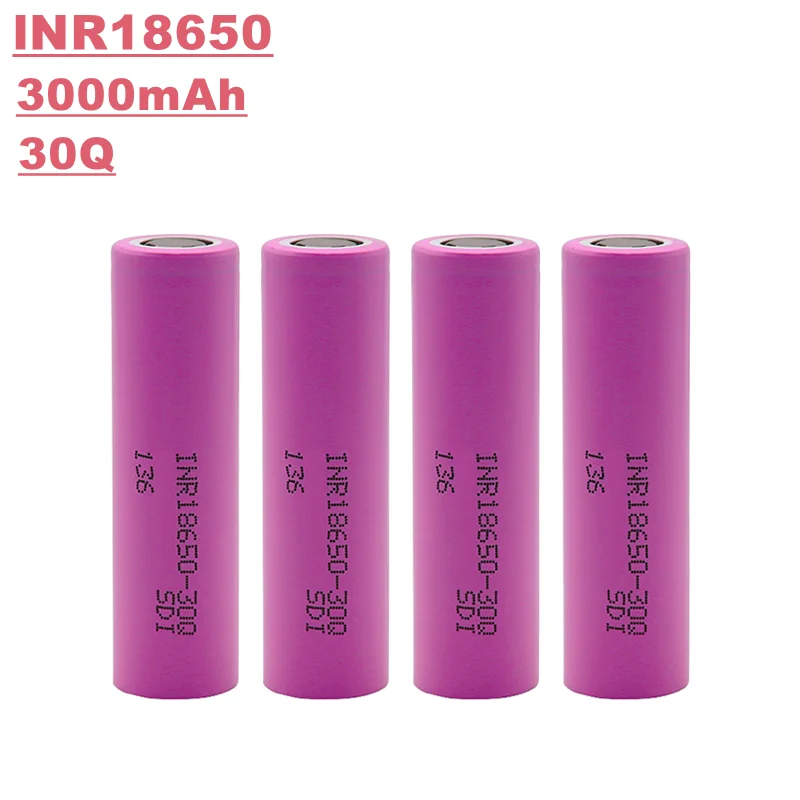 

lNR18650 lithium ion rechargeable battery, 30q, 3.7V, 3000mAh, 20A discharge, suitable for e-cigarettes, electric tools, etc
