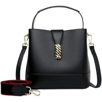 bucket bag 2022 new fashion handbag large capacity messenger bag black shoulder bag female genuine leather purse and handbags