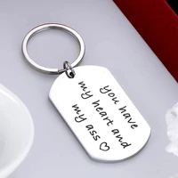 keychain for husband boyfriend from girlfriend wife anniversary birthday gifts for couple keyring women men you have my heart hi