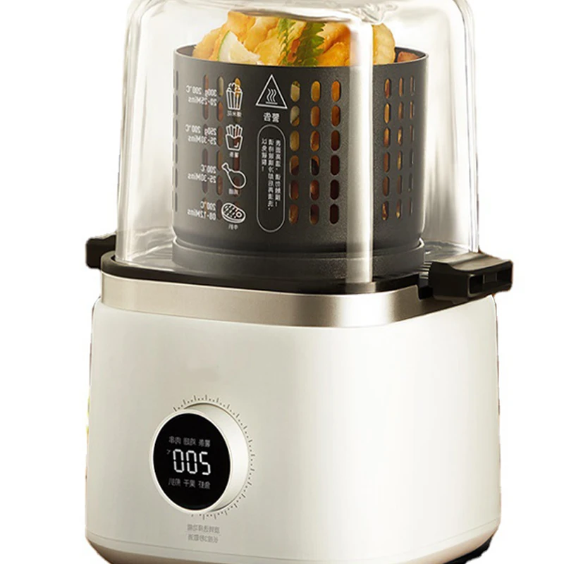 220V/1000W  Air Fryer Smoke-Free Ooven 2L Household Transparent Visible Air Fryer Led Touch Screen Grilled Chicken French Fries