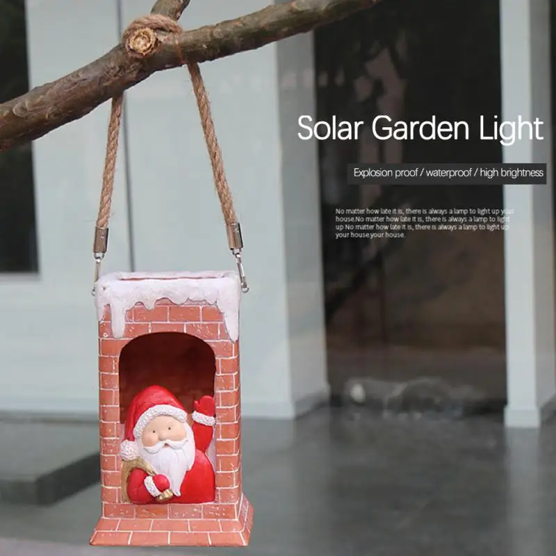 

Solar LED Lights Santa Claus Lantern Christmas Decorations Garden Decor Landscape Lamp Outdoor Hanging Chandelier Navidad Natal