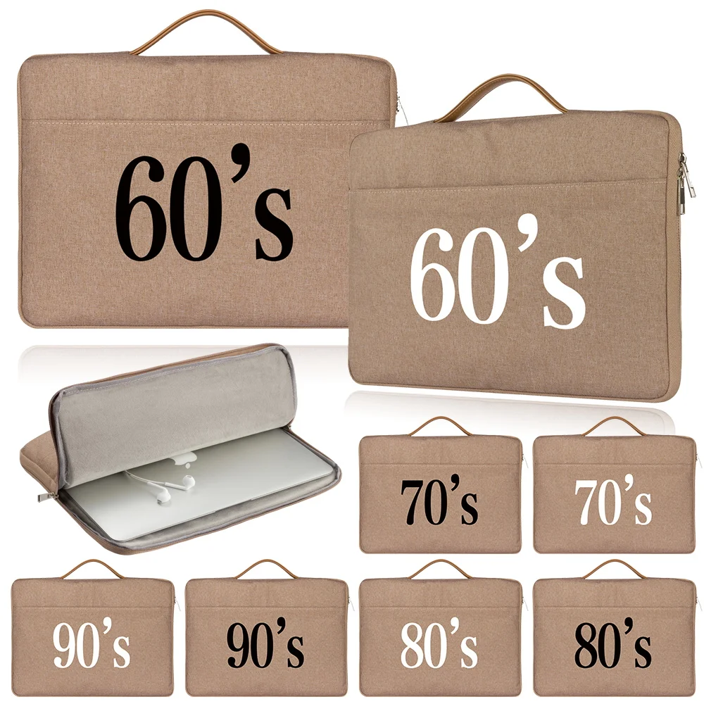 

New Laptop Bag Case Years Pattern Notebook Bag Travel Bag Handbag Universal Briefcase Bag Computer Fabric Sleeve Accessories