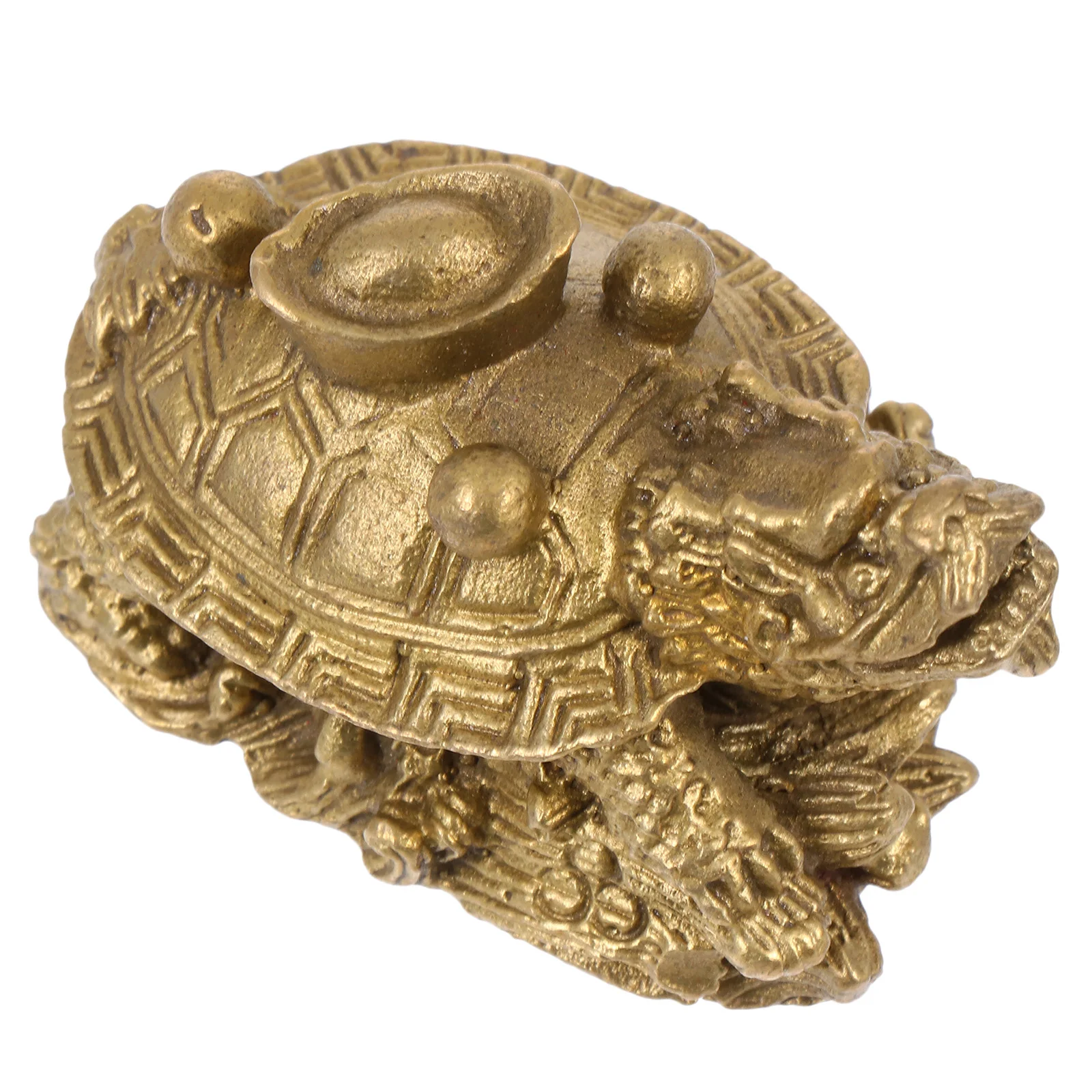 

Turtle Dragon Statue Sculpture Figurine Garden Turtles Animal Tortoise Shui Feng Fake Decorative Frog Retro Ingot Charms